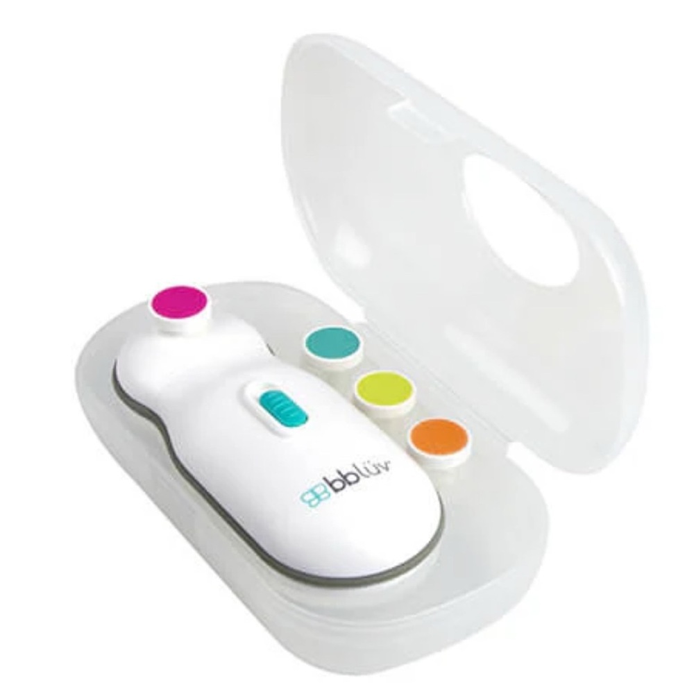 bbluv Electric Nail Trimmer for Baby 0-12+ months with 4 Filing Discs & 2 Speeds